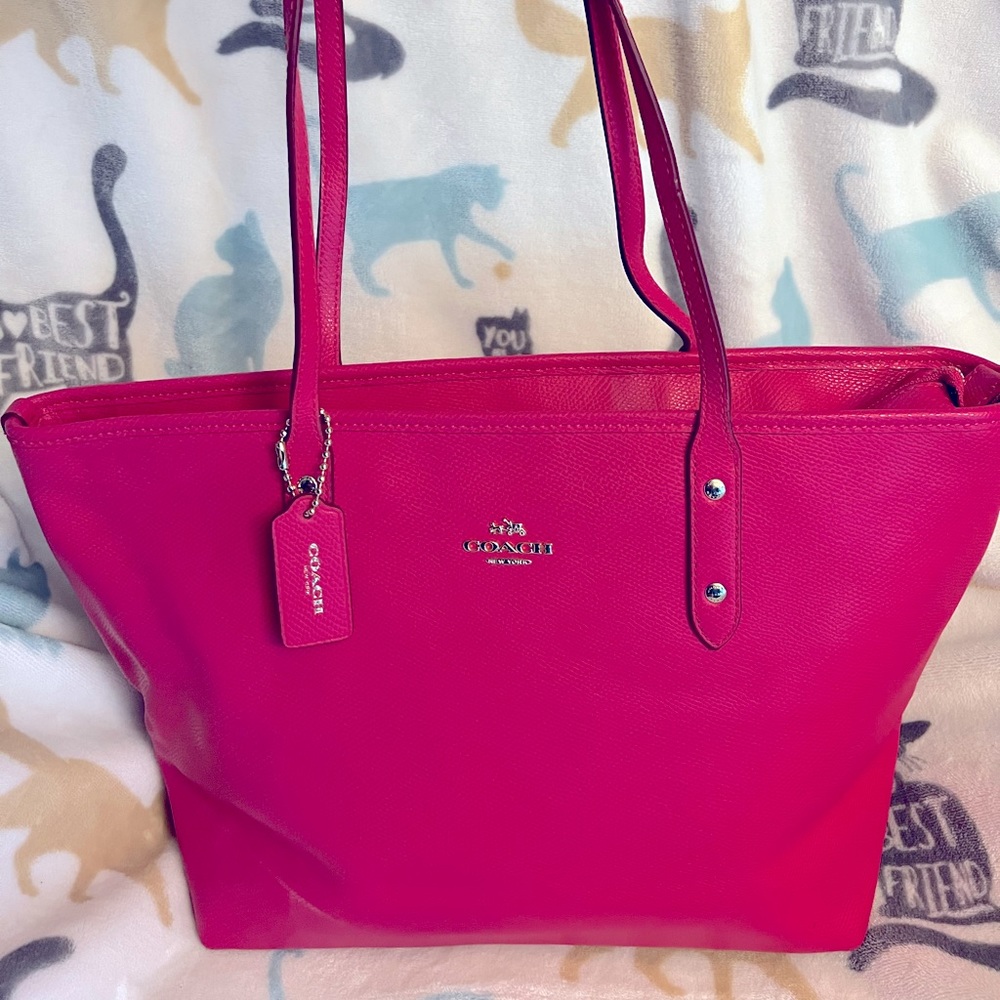 Coach leather tote